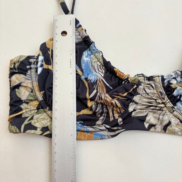 SIR Enid Balconette Bathing Suit Top NWT Bikini Navy Blue Floral 3 8 Delia Print - Picture 14 of 14